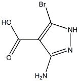 3-Amino-5-bromo-1H-pyrazole-4-carboxylic acid Struktur