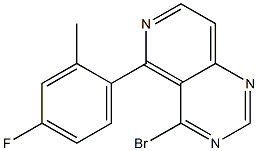 4-bromo-5-(4-fluoro-2-methylphenyl)pyrido[4,3-d]pyrimidine Struktur