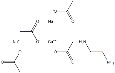 Calcium sodium ethylenediamine tetra acetate Struktur