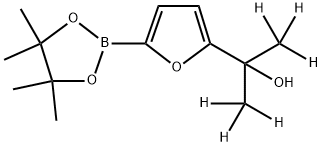 5-(1-Hydroxy-1-methylethyl-d6)-furan-2-boronic acid pinacol ester Struktur