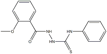 2-(2-methoxybenzoyl)-N-phenylhydrazinecarbothioamide Struktur