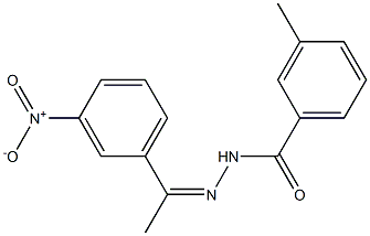 3-methyl-N'-[1-(3-nitrophenyl)ethylidene]benzohydrazide Struktur