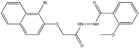 N'-{[(1-bromo-2-naphthyl)oxy]acetyl}-2-methoxybenzohydrazide Struktur