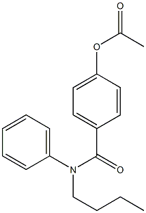 4-(butyl(phenyl)carbamoyl)phenyl acetate Struktur