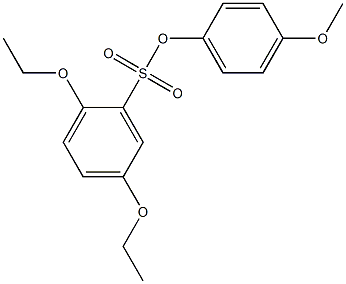 4-methoxyphenyl 2,5-diethoxybenzenesulfonate Struktur