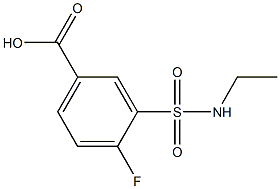 3-(N-ethylsulfamoyl)-4-fluorobenzoic acid Struktur