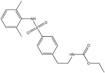 ethyl 4-(N-(2,6-dimethylphenyl)sulfamoyl)phenethylcarbamate Struktur