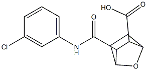 3-((3-chlorophenyl)carbamoyl)-7-oxabicyclo[2.2.1]heptane-2-carboxylic acid Struktur