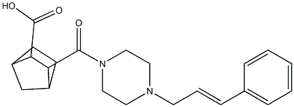 (E)-3-(4-cinnamylpiperazine-1-carbonyl)bicyclo[2.2.1]heptane-2-carboxylic acid Struktur