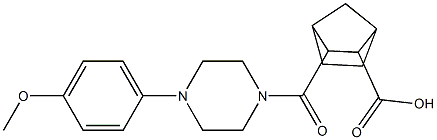 3-(4-(4-methoxyphenyl)piperazine-1-carbonyl)bicyclo[2.2.1]heptane-2-carboxylic acid Struktur