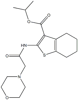 isopropyl 2-(2-morpholinoacetamido)-4,5,6,7-tetrahydrobenzo[b]thiophene-3-carboxylate Struktur