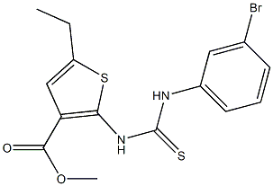 methyl 2-(3-(3-bromophenyl)thioureido)-5-ethylthiophene-3-carboxylate Struktur