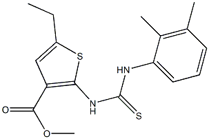 methyl 2-(3-(2,3-dimethylphenyl)thioureido)-5-ethylthiophene-3-carboxylate Struktur