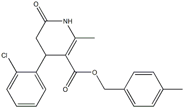 4-methylbenzyl 4-(2-chlorophenyl)-2-methyl-6-oxo-1,4,5,6-tetrahydropyridine-3-carboxylate Struktur