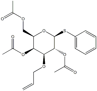 Phenyl 2,4,6-Tri-O-acetyl-3-O-allyl-1-thio-beta-D-galactopyranoside Struktur