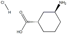 (1S,3S)-3-aminocyclohexane-1-carboxylic acid hydrochloride Struktur