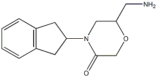 6-(aminomethyl)-4-(2,3-dihydro-1H-inden-2-yl)morpholin-3-one Struktur