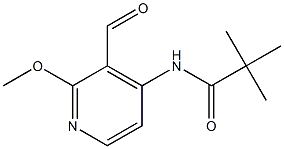 N-(3-formyl-2-methoxypyridin-4-yl)pivalamide Struktur