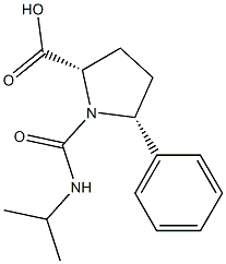 (2S,5R)-1-(isopropylcarbamoyl)-5-phenylpyrrolidine-2-carboxylic acid Struktur