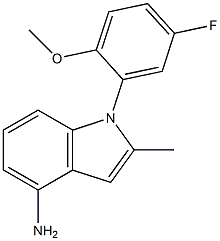 1-(5-fluoro-2-methoxyphenyl)-2-methyl-1H-indol-4-amine Struktur