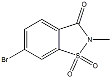 1,1-dioxy-6-bromo-2-methylbenzo[d]isothiazol-3(2H)-one Struktur