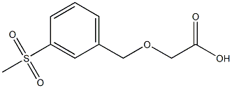 2-(3-(methylsulfonyl)benzyloxy)acetic acid Struktur