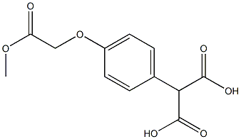 2-(4-(2-methoxy-2-oxoethoxy)phenyl)malonic acid Struktur