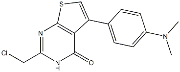 2-(chloromethyl)-5-(4-(dimethylamino)phenyl)thieno[2,3-d]pyrimidin-4(3H)-one Struktur