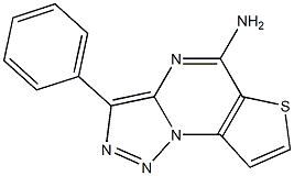 3-phenylthieno[2,3-e][1,2,3]triazolo[1,5-a]pyrimidin-5-amine Struktur