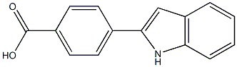 4-(1H-indol-2-yl)benzoic acid Struktur