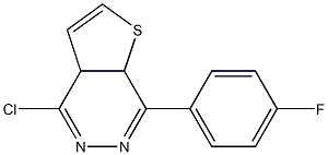 4-chloro-7-(4-fluorophenyl)-3a,7a-dihydrothieno[3,2-d]pyridazine Struktur