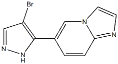 6-(4-bromo-1H-pyrazol-5-yl)imidazo[1,2-a]pyridine Struktur