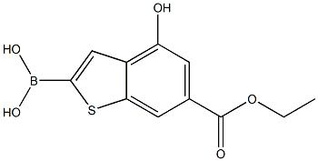 6-(ethoxycarbonyl)-4-hydroxybenzo[b]thiophen-2-ylboronic acid Struktur