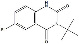 6-bromo-3-tert-butylquinazoline-2,4(1H,3H)-dione Struktur