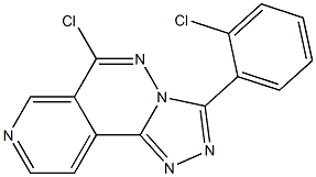 6-chloro-3-(2-chlorophenyl)pyrido[4,3-d][1,2,4]triazolo[4,3-b]pyridazine Struktur