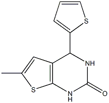 6-methyl-4-(thiophen-2-yl)-3,4-dihydrothieno[2,3-d]pyrimidin-2(1H)-one Struktur