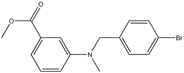 methyl 3-((4-bromobenzyl)(methyl)amino)benzoate Struktur