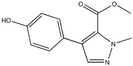 methyl 4-(4-hydroxyphenyl)-1-methyl-1H-pyrazole-5-carboxylate Struktur