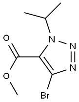 methyl 4-bromo-1-isopropyl-1H-1,2,3-triazole-5-carboxylate Struktur