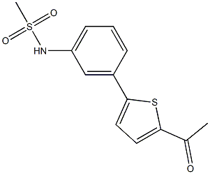 N-(3-(5-acetylthiophen-2-yl)phenyl)methanesulfonamide Struktur