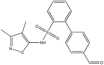 N-(3,4-dimethylisoxazol-5-yl)-4'-formylbiphenyl-2-sulfonamide Struktur