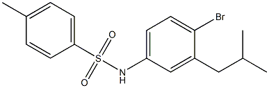 N-(4-bromo-3-isobutylphenyl)-4-methylbenzenesulfonamide Struktur