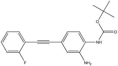 tert-butyl 2-amino-4-((2-fluorophenyl)ethynyl)phenylcarbamate Struktur