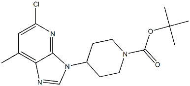 tert-butyl 4-(5-chloro-7-methyl-3H-imidazo[4,5-b]pyridin-3-yl)piperidine-1-carboxylate Struktur