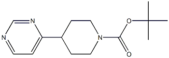 tert-butyl 4-(pyrimidin-4-yl)piperidine-1-carboxylate Struktur