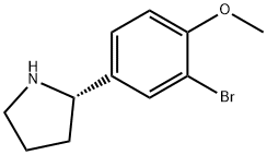 (2S)-2-(3-BROMO-4-METHOXYPHENYL)PYRROLIDINE Struktur