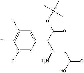 Boc-(S)-3-Amino-4-(3,4,5-trifluoro-phenyl)-butyric acid Struktur