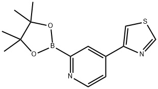 4-(2-(4,4,5,5-tetramethyl-1,3,2-dioxaborolan-2-yl)pyridin-4-yl)thiazole Struktur