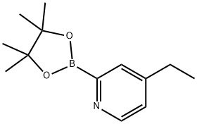 4-ethyl-2-(4,4,5,5-tetramethyl-1,3,2-dioxaborolan-2-yl)pyridine Struktur