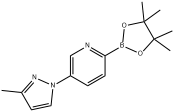 5-(3-methyl-1H-pyrazol-1-yl)-2-(4,4,5,5-tetramethyl-1,3,2-dioxaborolan-2-yl)pyridine Struktur